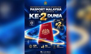 Pasport Malaysia kini di tangga kedua dunia